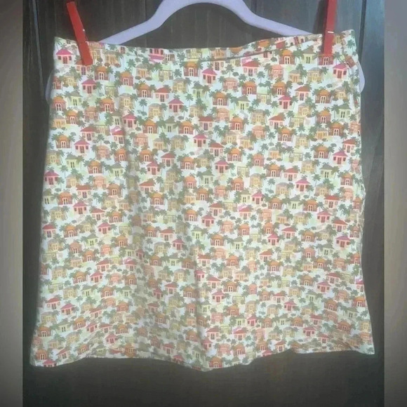 J. Jill Mini House Print Skirt. Size: Medium Petite - Picture 2 of 7